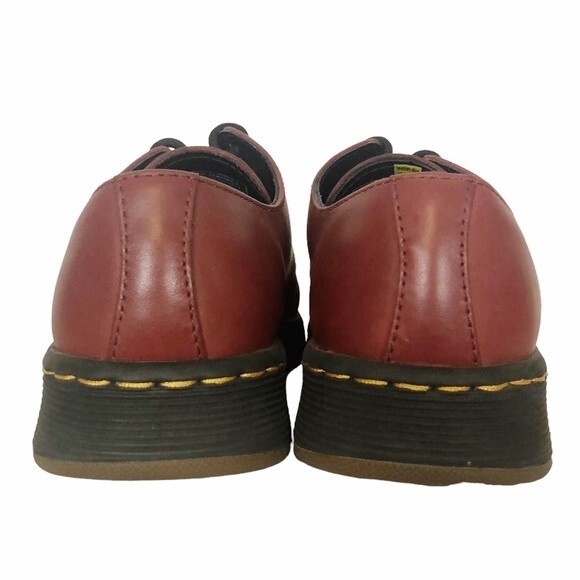 NWOT CAVENDISH Light Dr Martens Cherry Red Leather Shoes - Picture 4 of 13